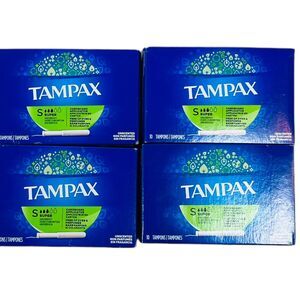 Tampax Super Tampons Cardboard Applicator 10 Each Box Travel (4 PK ) 40 Total